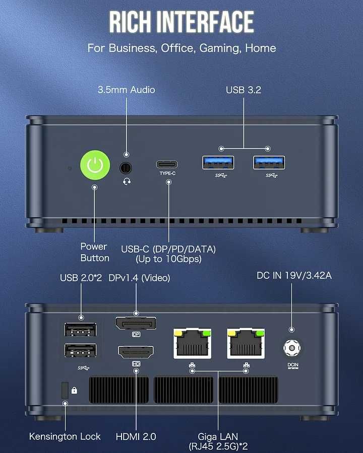 MiniPC GMKtec NucBox M5 Pro 32gb RAM 1TB SSD NVME Windows 11 PRO