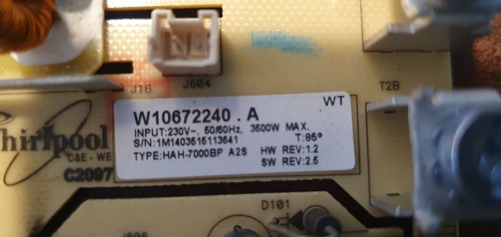 Blok elektroniki z płyty indukcyjnej Whirlpool