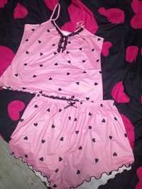 Różowa piżamka nocna xl