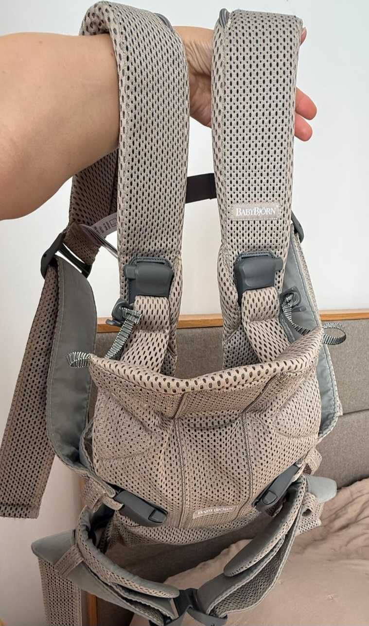 Nosidełko nosidło BABYBJORN ONE AIR 3D MESH beżowe, stan idealny
