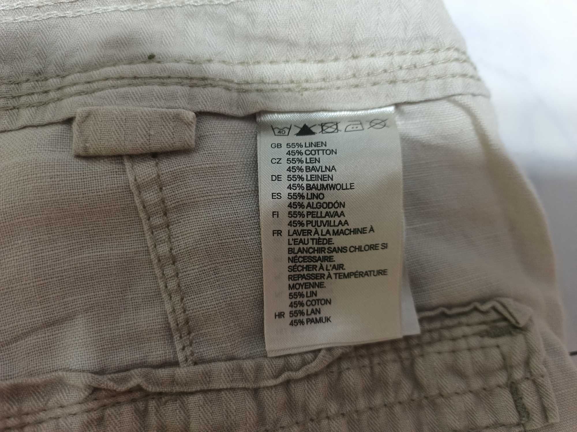 Мужские летние льняные штаны L.O.G.G. by H&M (EUR 32, укр. 50, беж)