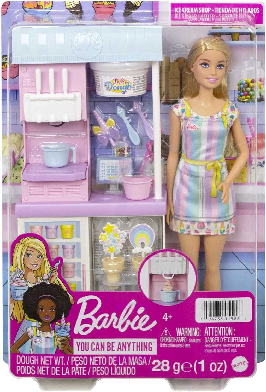 Лялька Барбі Barbie Careers Ice Cream Shop Set with Blonde Fashion