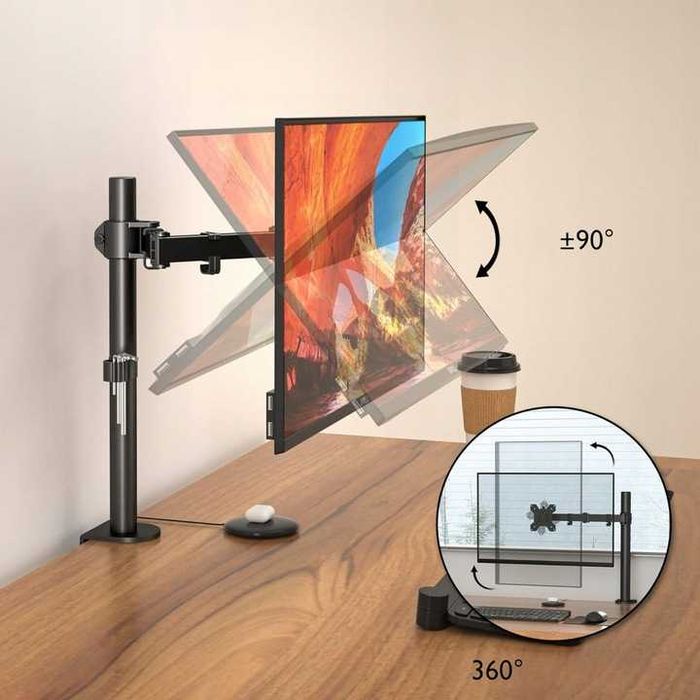 BONTEC Solidny Regulowany Uchwyt Do Monitora Biurkowy 13-32 Led Lcd