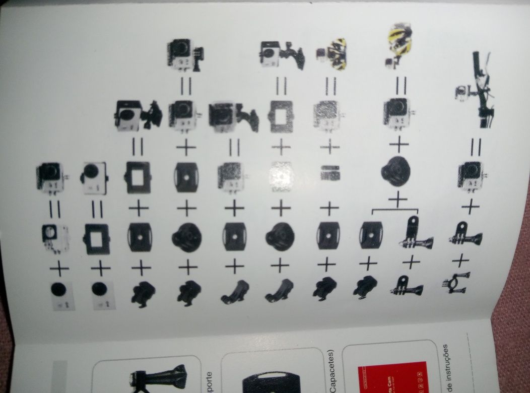 Kit completo + Câmera de ação à prova de água