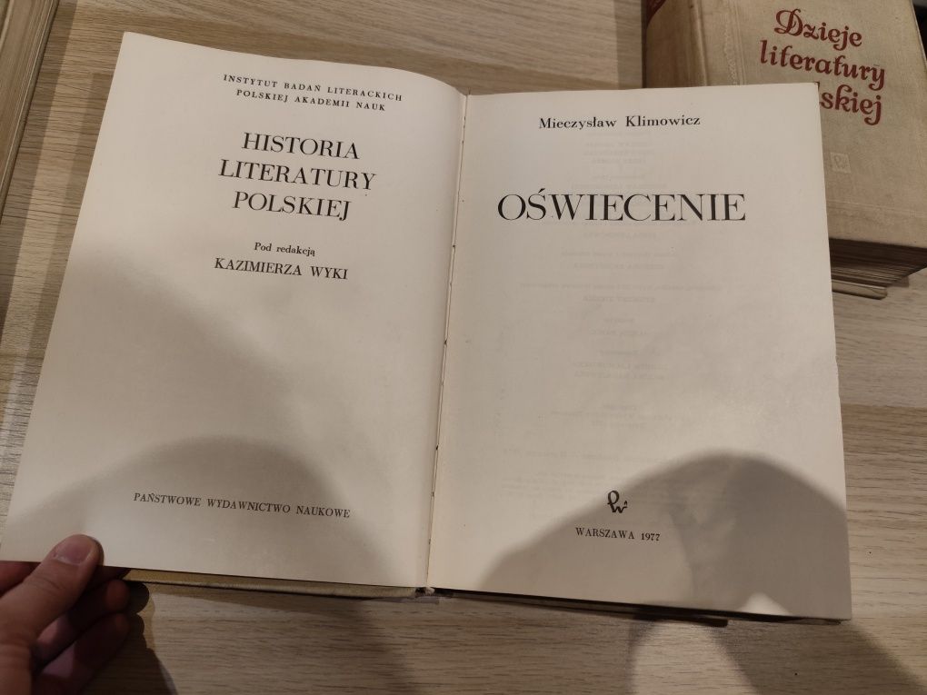 Dzieje literatury polskiej Krzyżanowski, Oświecenie Klimowicz...