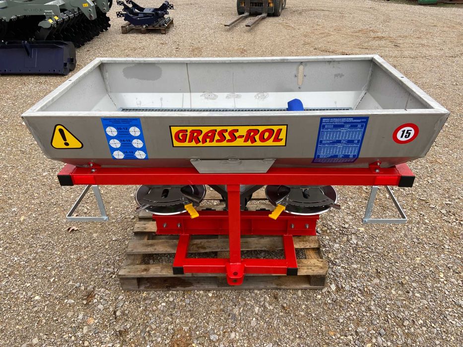 GRASS-ROL Rozsiewacz dwutarczowy ocynkowany / kwasoodporny 400/600L