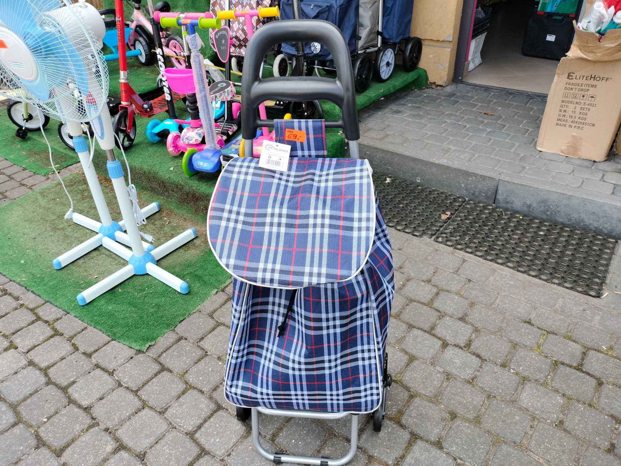 WÓZEK ZAKUPOWY  TORBA  NA KÓŁKACH trzy koła do zjeżdzania po schodach