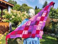 Chusta szal trójkątna handmade AA856-3