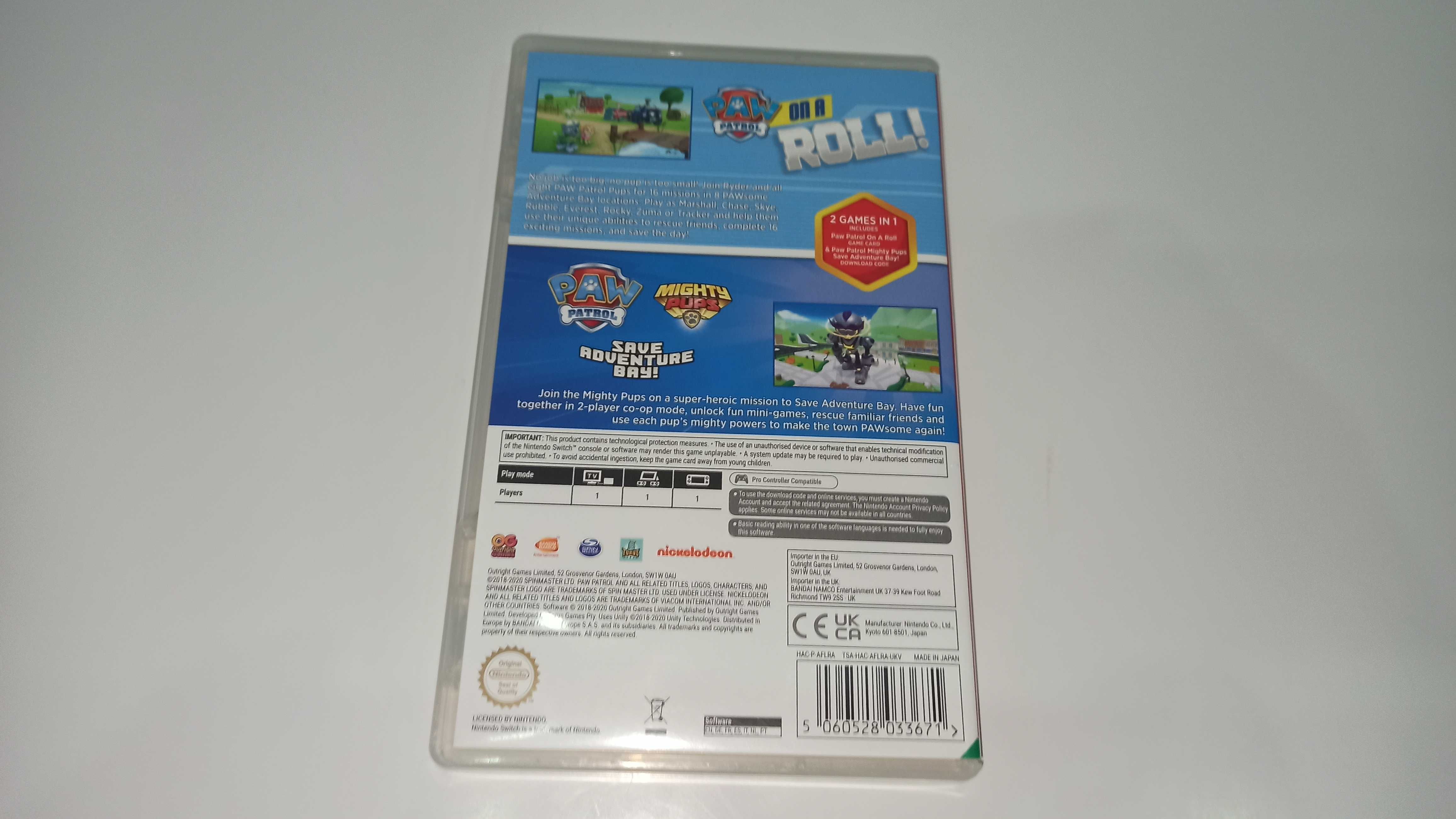nintendo switch PSI PATROL RUSZA DO AKCJI gra dla najmłodszych kardriż