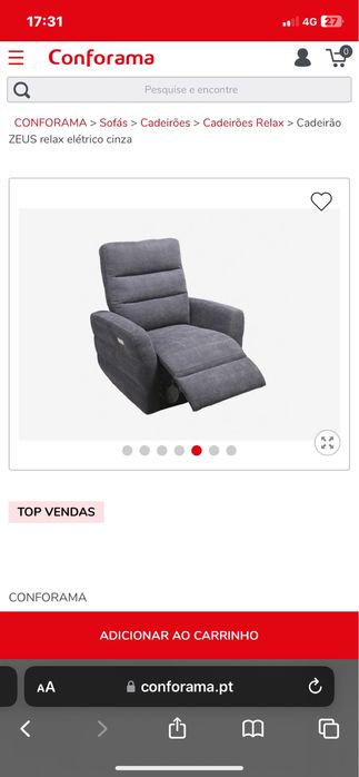 Cadeirao relax conforama zeus