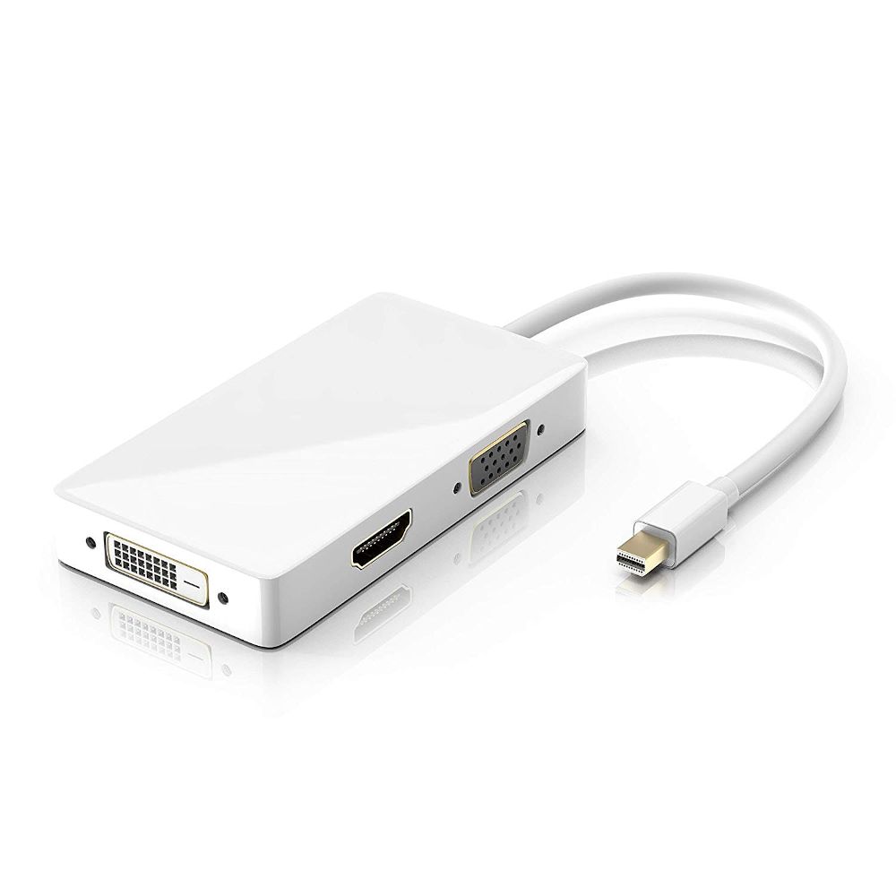 Adapter mini DP DisplayPort na VGA / DVI / HDMI 3w1 przejściówka