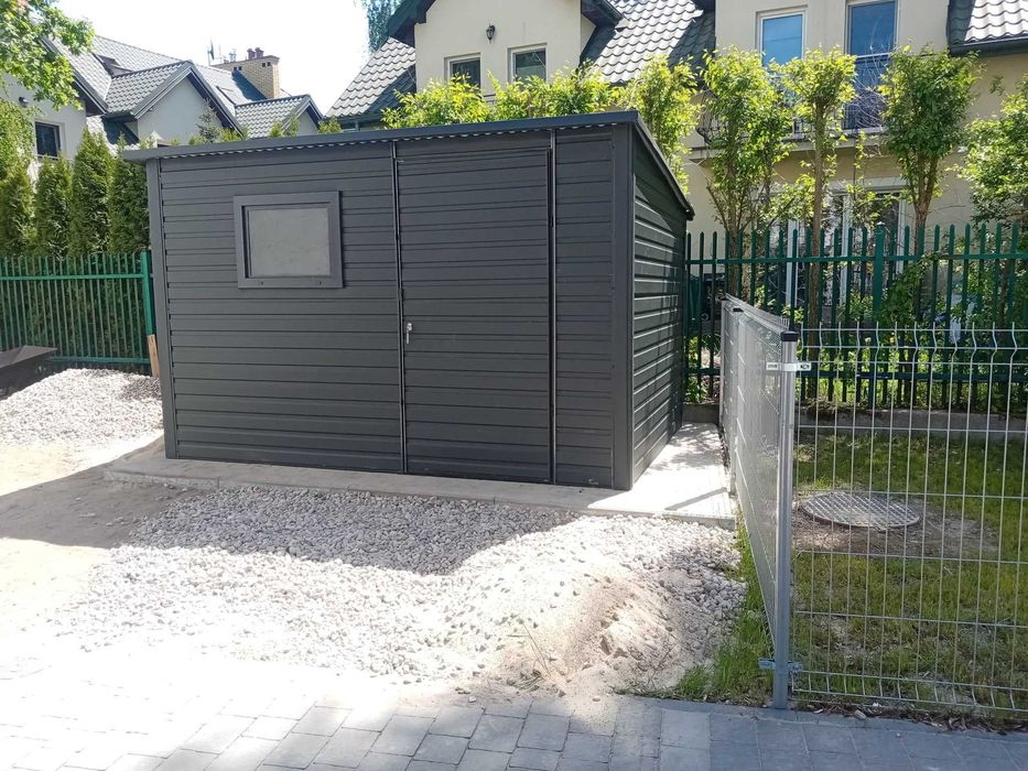 Domek ogrodowy blaszany narzędziowy 3x3 na wymiar PRODUCENT (137)