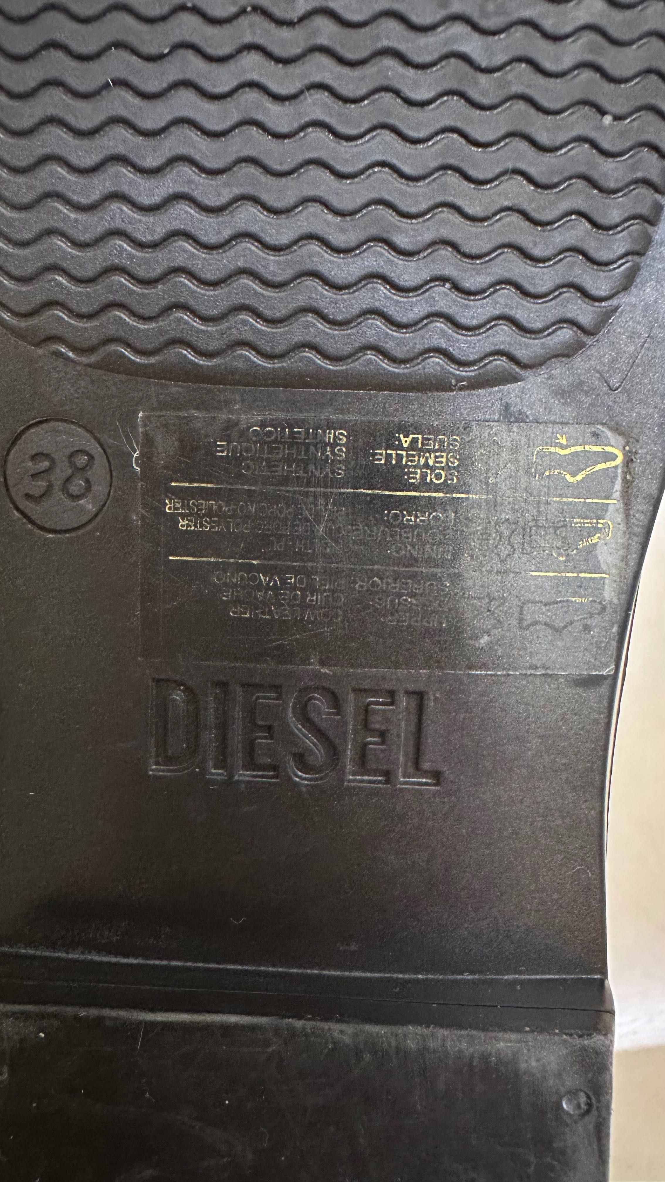 Diesel осінні туфлі лофери оксфорди на шнурках шкіряні кожаные кожа 37