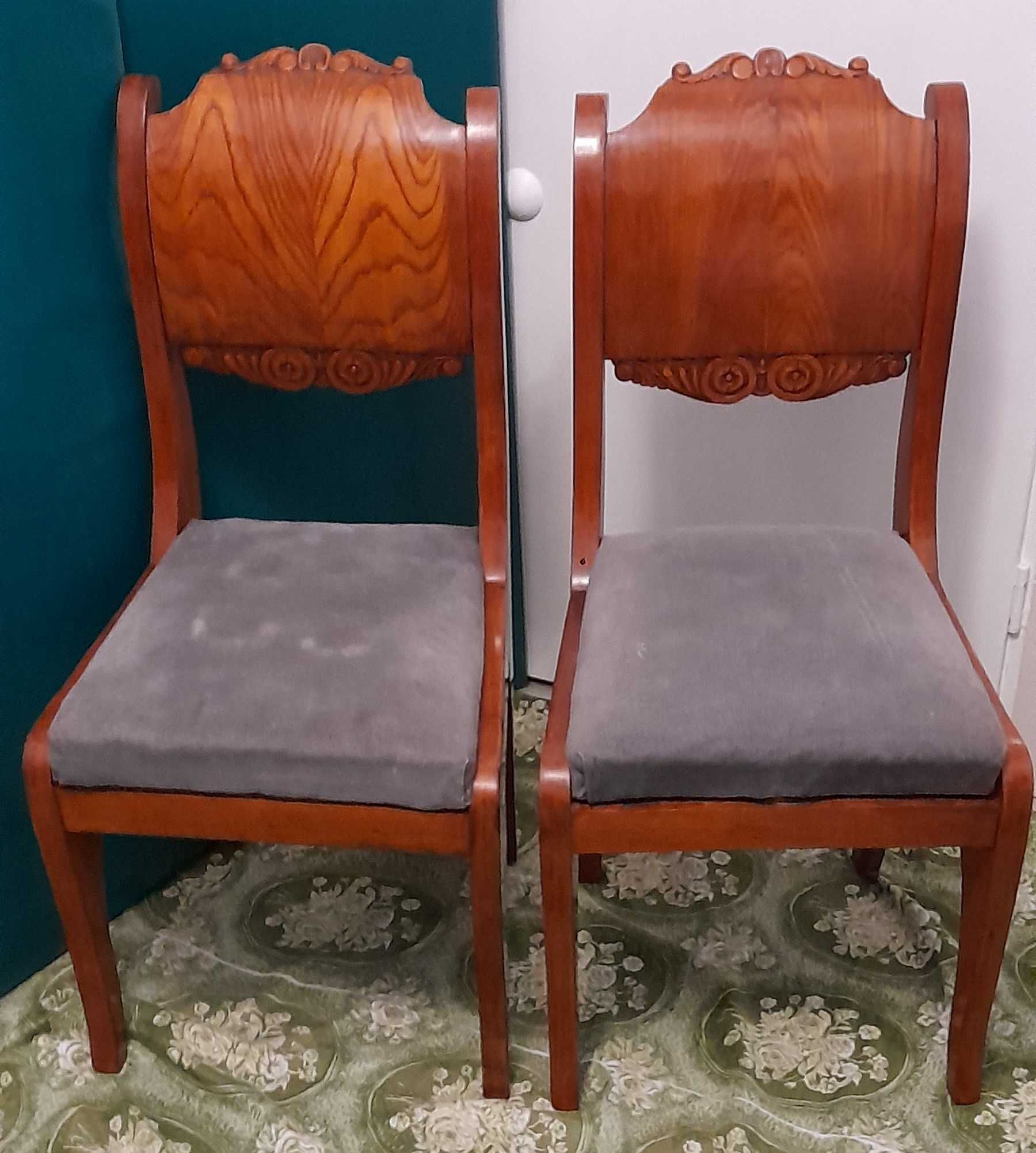 Antyczne, zabytkowe krzesła Biedermeier - antyk