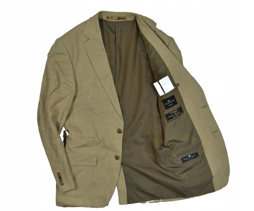 Marks Spencer Woven By The Sun Lniana Marynarka 48