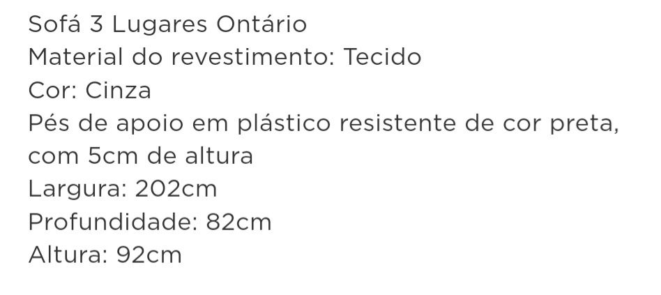 Sofá 3lugares  Novo