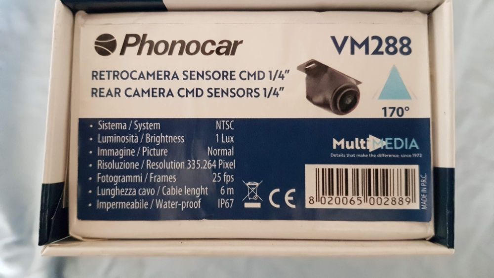 Camara Traseira Auto Phonocar VM288