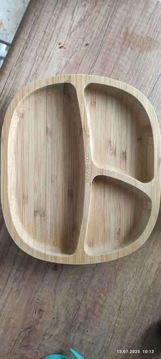 Miseczka miska ecorascals bambusowa trójdzielna z przyssawką