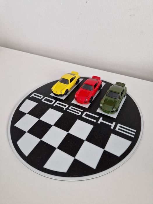 Tablica dekoracyjna okrągła znak ekspozytor logo Porsche Hot Wheels