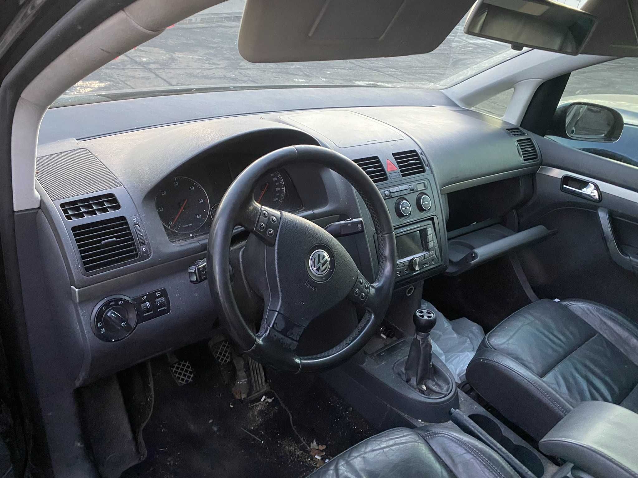 Vw touran I konsola kokpit + poduszki airbag  schowek