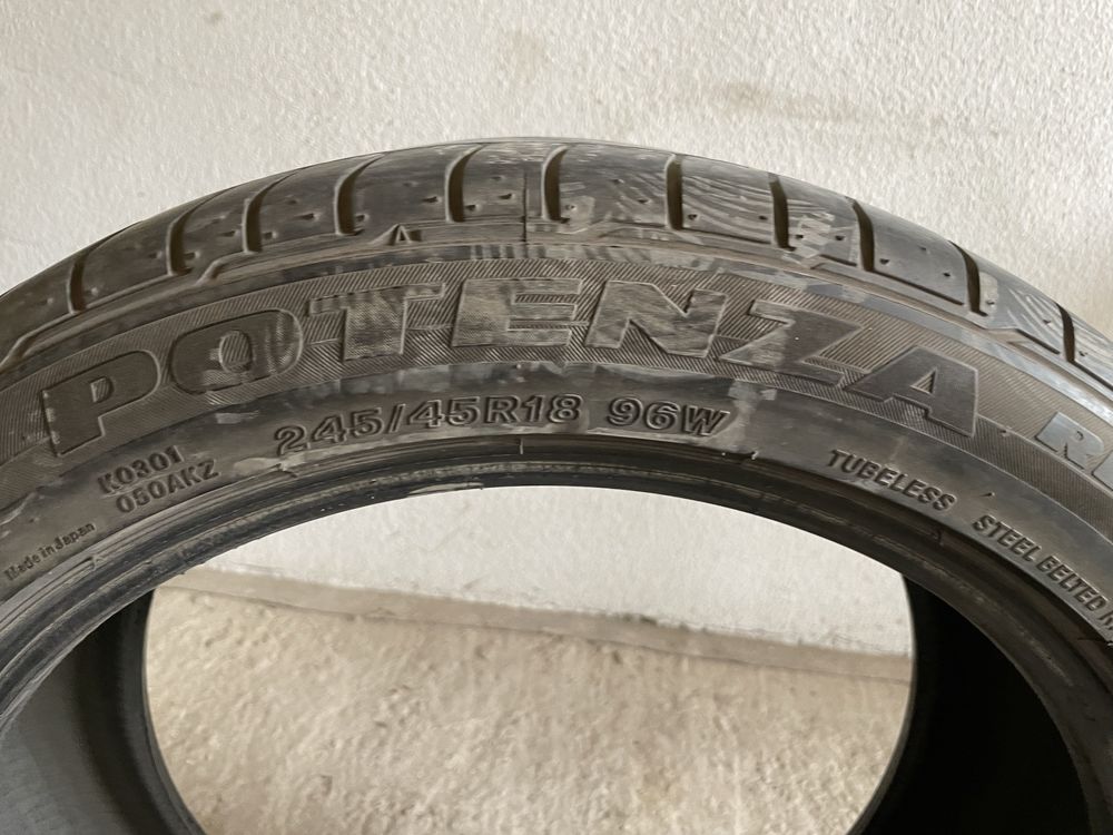 BRIDGESTONE  Potenza RE050A run flat 245/45 R18. Лише 1 скат.