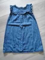 sukienka jeansowa na grubych ramiączkach,dziewczynka,rozmiar 116/122cm