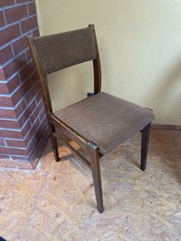 4 krzesła PRL brązowe