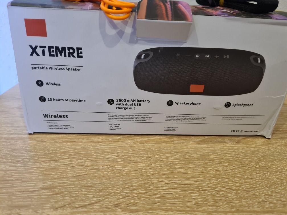 Głośnik bluetooth J EXTREME. nowy