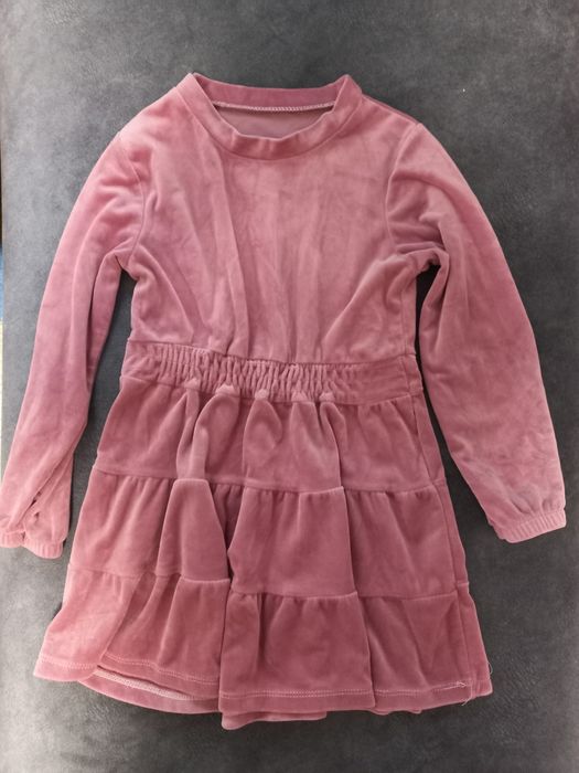 Оксамитова сукня 7р. Рожево-бузкова.