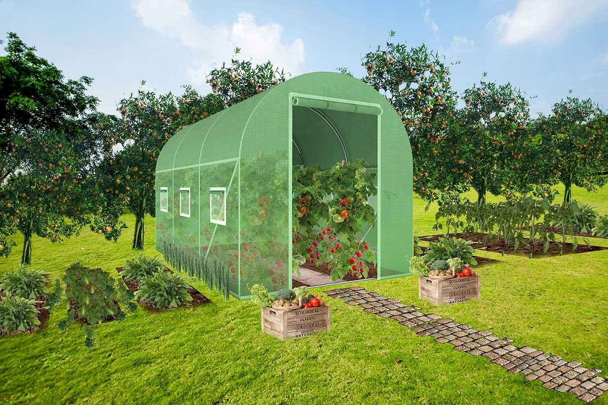 Solidny Tunel ogrodowy foliowy szklarnia folia 3x2x2m 6m2