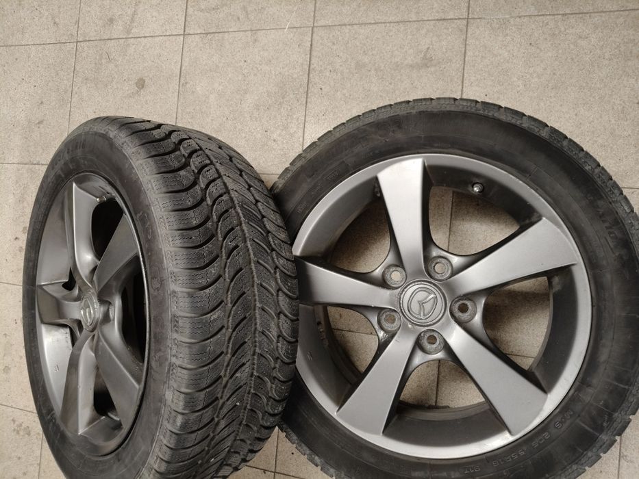 Felgi aluminiowe 5x114.3 16" Mazda opony zimowe 205/55R16