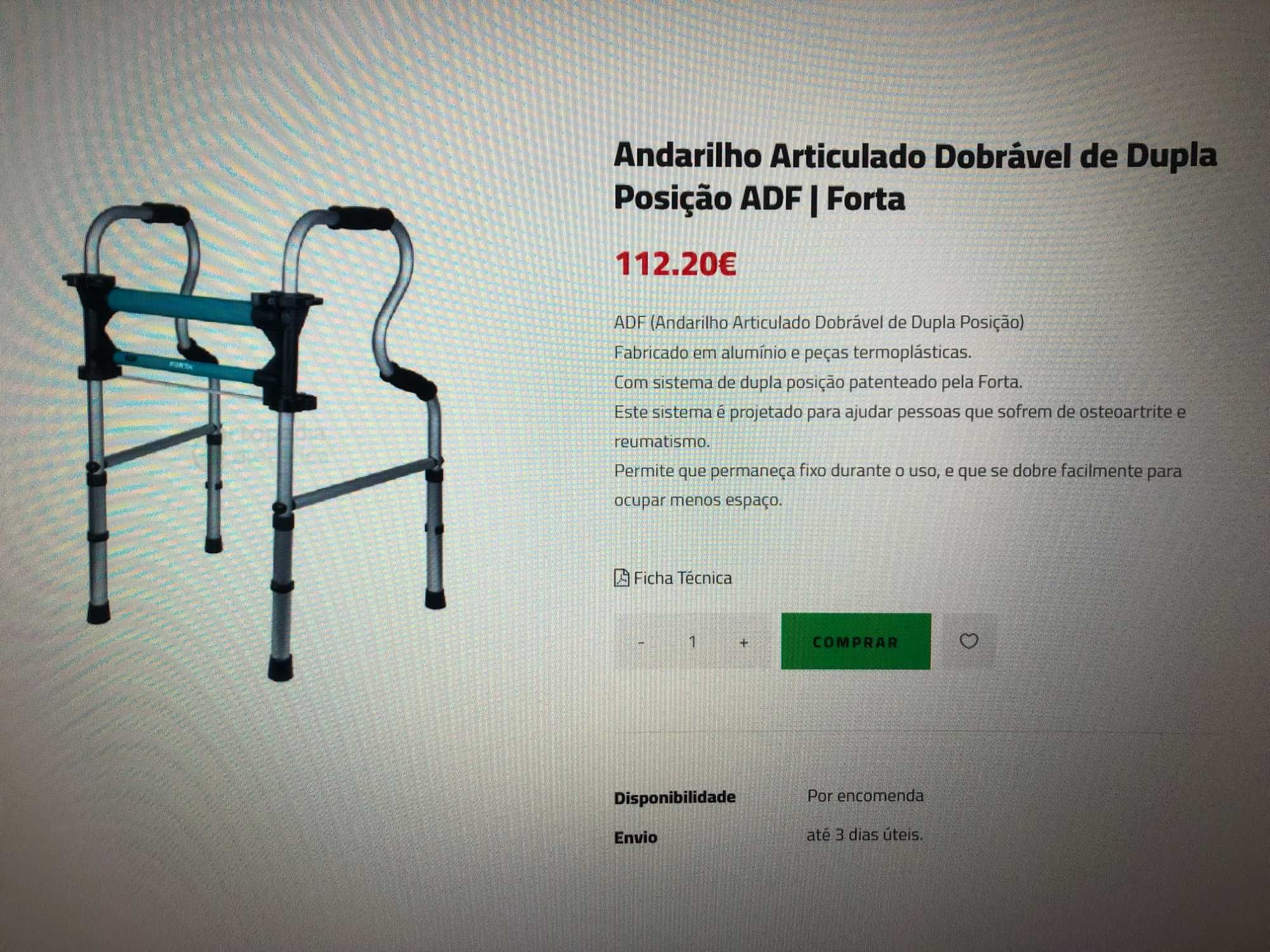 Andarilho articulado e dobrável