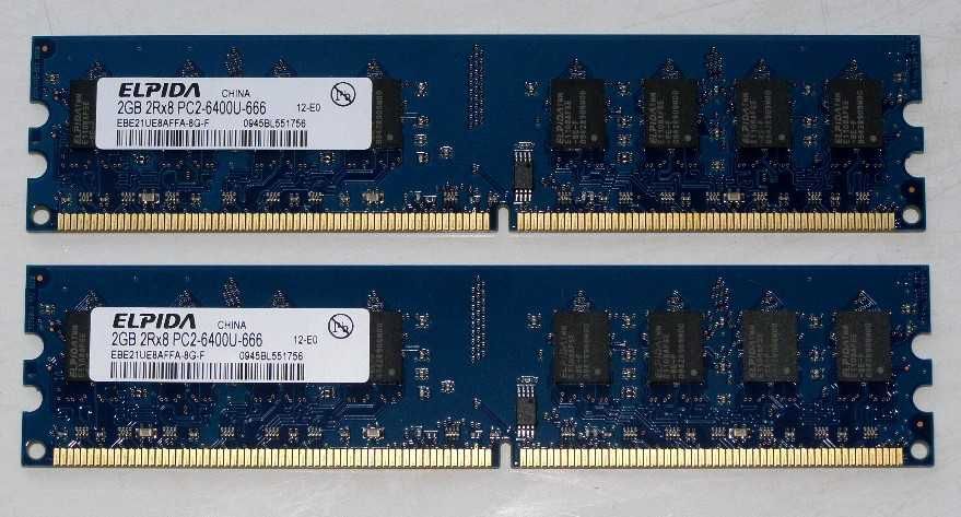 2 x 2 Gb DDR2-800