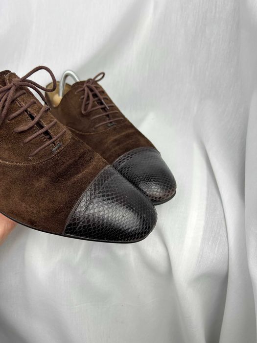 GUCCI Suede Leather Python Dres Shoes замшеві туфлі Гуччі носки пітон