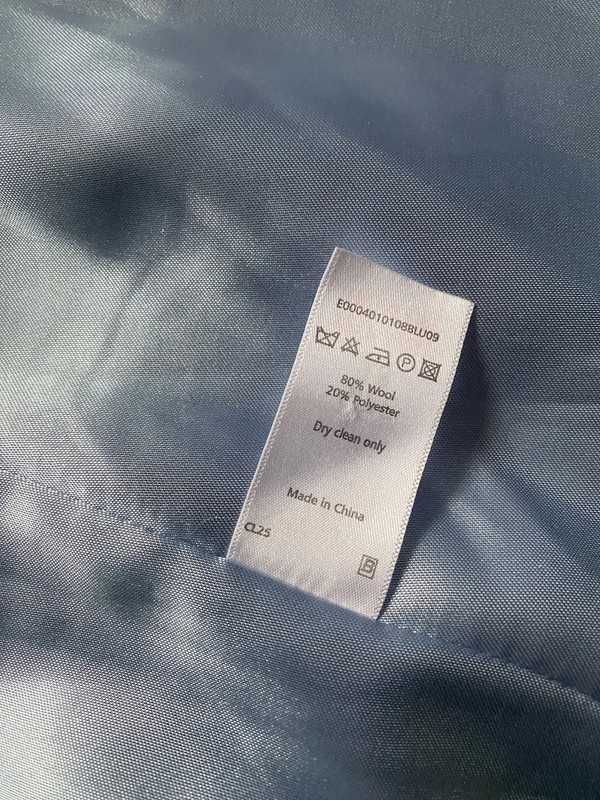 Jasnoniebieski wełniany płaszcz/kurtka bez kaptura Bonmarche 3XL/XXL