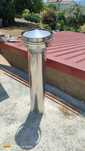 Chapéu inox lareira