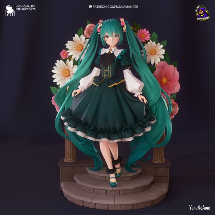 Hatsune Miku - figurka inspirowana wirtualną piosenkarką.