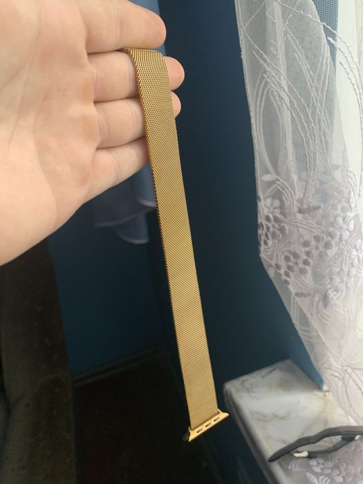 Ремінець «Milanese loop» gold для apple watch 44 mm
