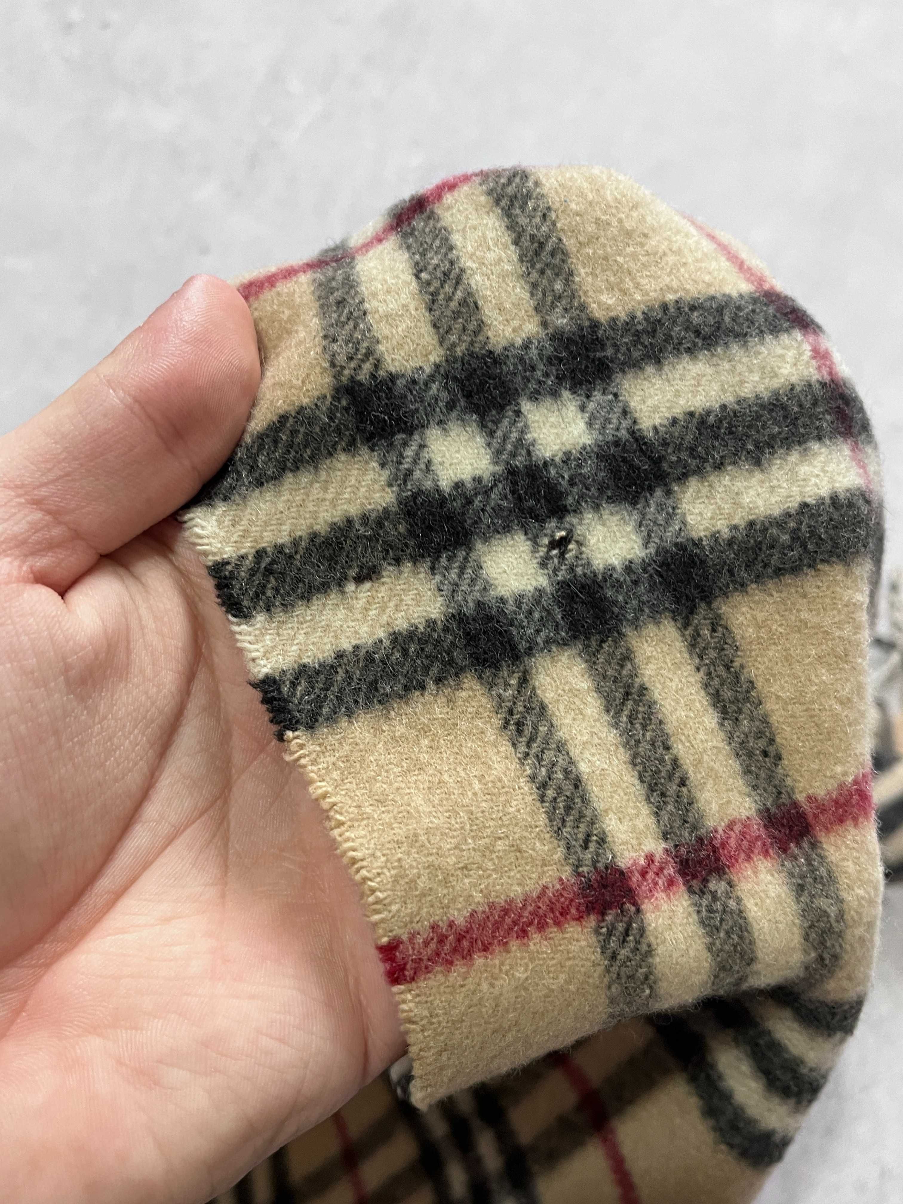 Wełniano kaszmirowy szalik w kratę Burberry