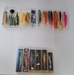 Amostras e palhaços para pesca