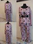 Nowy wygodny komplet Spodnie + Bluza w czarne sercq