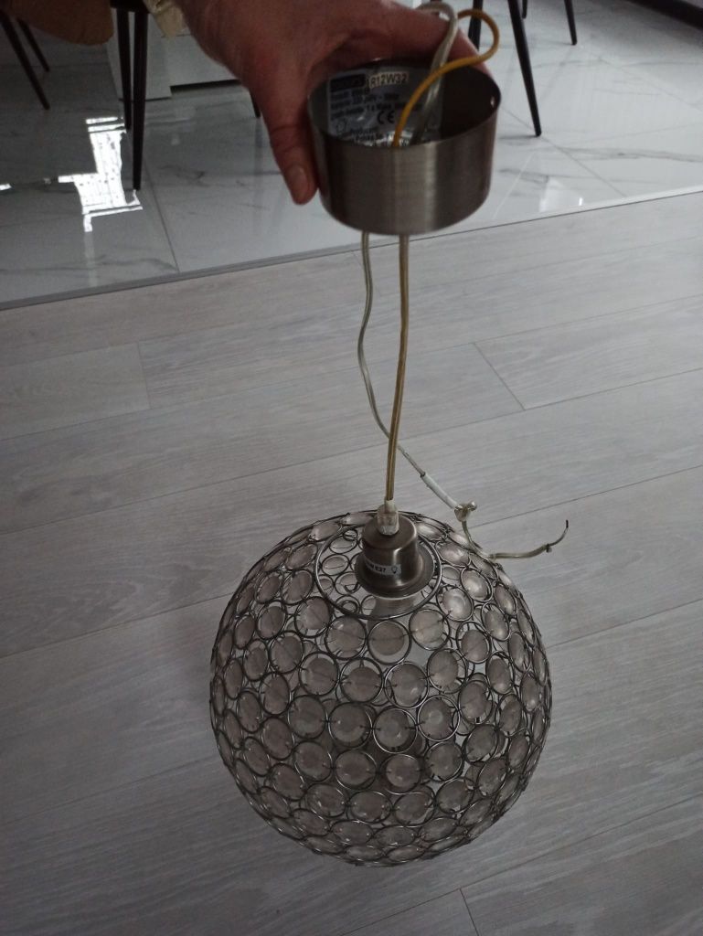 Lampa wisząca z kryształkami