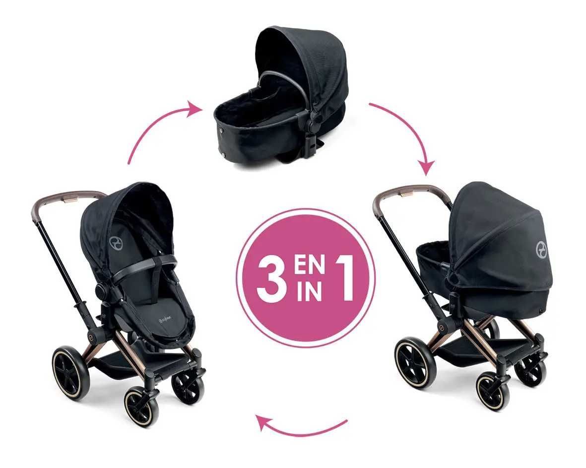 Коляска для ляльки Corolle 3 в 1 "Cybex Priam" зі знімною люлькою
