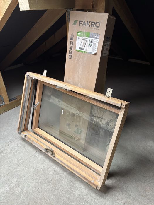 Okno fakro ftp-v 78x116 z demontazu z nowym kolnierzem