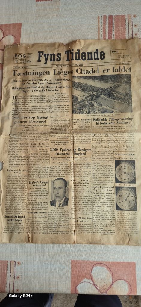 Gazeta z 1940 Dania