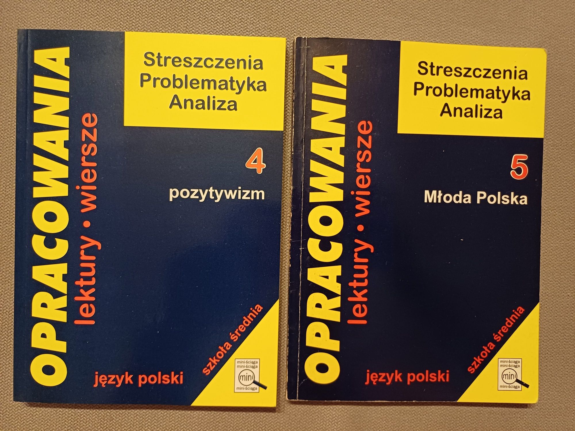 Opracowania lektur i wierszy, 4 książki