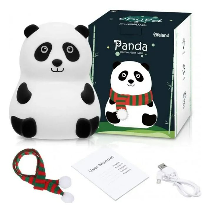 Нічник силіконовий світлодіодний сенсорний Панда
