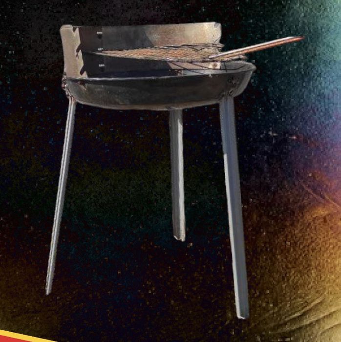 Компактный гриль-барбекю высота 80см, эмалированный поддон диметром 36