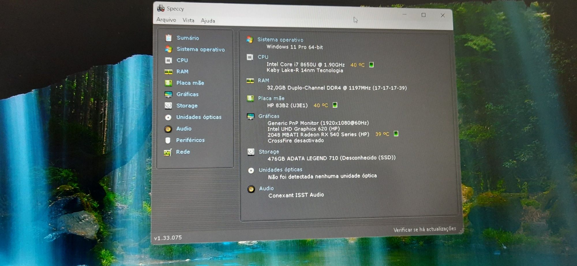 HP EliteBook 840G5 14" 8ªG|I7-8650u-4.2G|16G-DDr4|NVMe-512G|R+M|W11