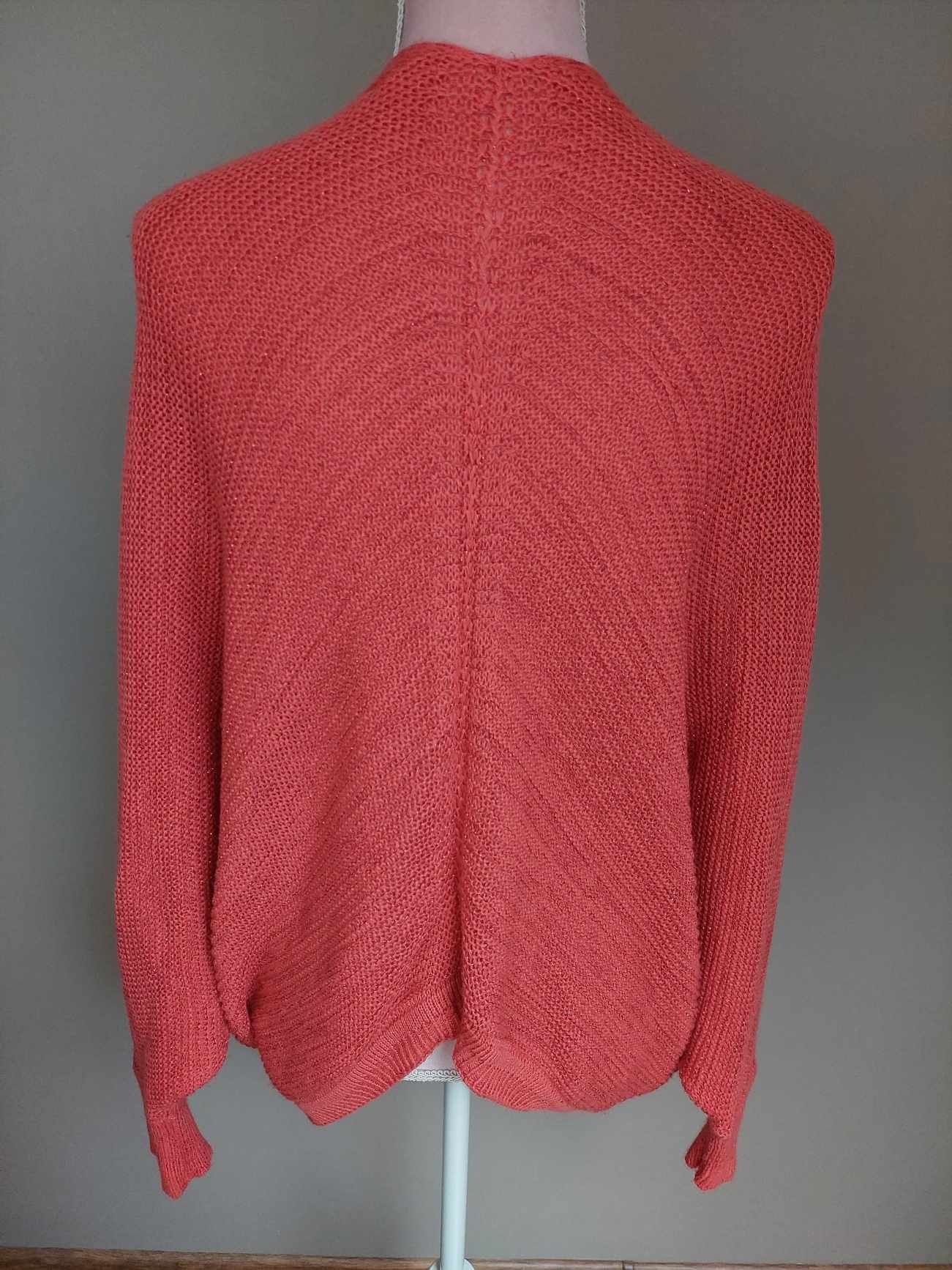Kardigan, sweter, ceglasty rozmiar uniwersalny